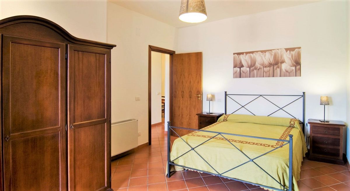 Casa Chiusarelle Schlafzimmer mit Doppelbett
